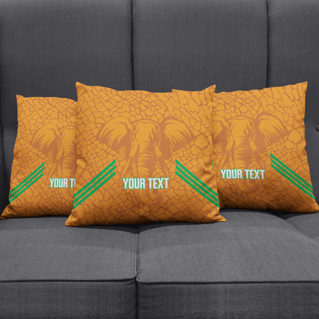 Ivory Coast Football Custom Pillow Cover Les Elephants Dames Skin Style