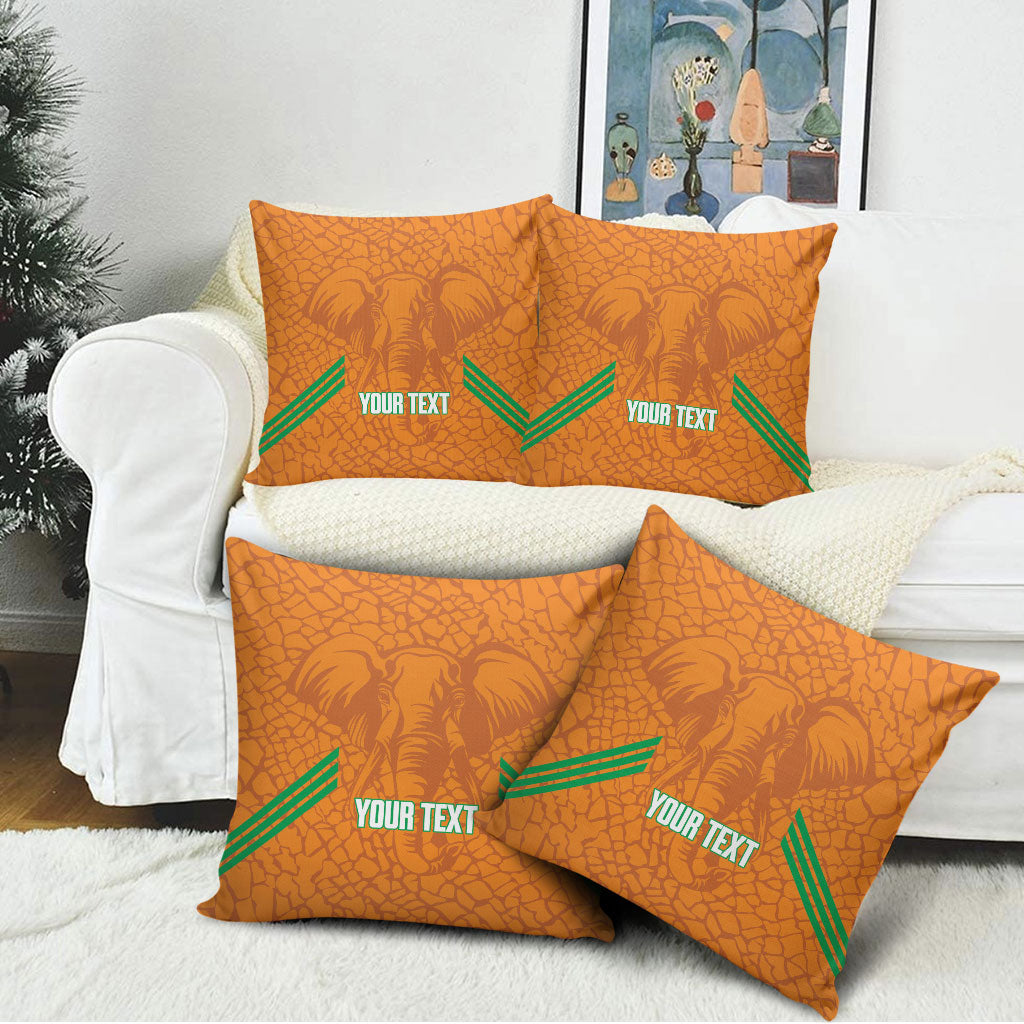 Ivory Coast Football Custom Pillow Cover Les Elephants Dames Skin Style