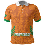 Ivory Coast Football Custom Polo Shirt Les Elephants Dames Skin Style