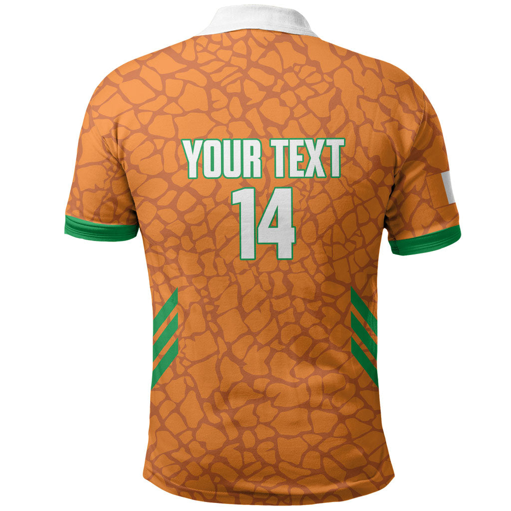 Ivory Coast Football Custom Polo Shirt Les Elephants Dames Skin Style