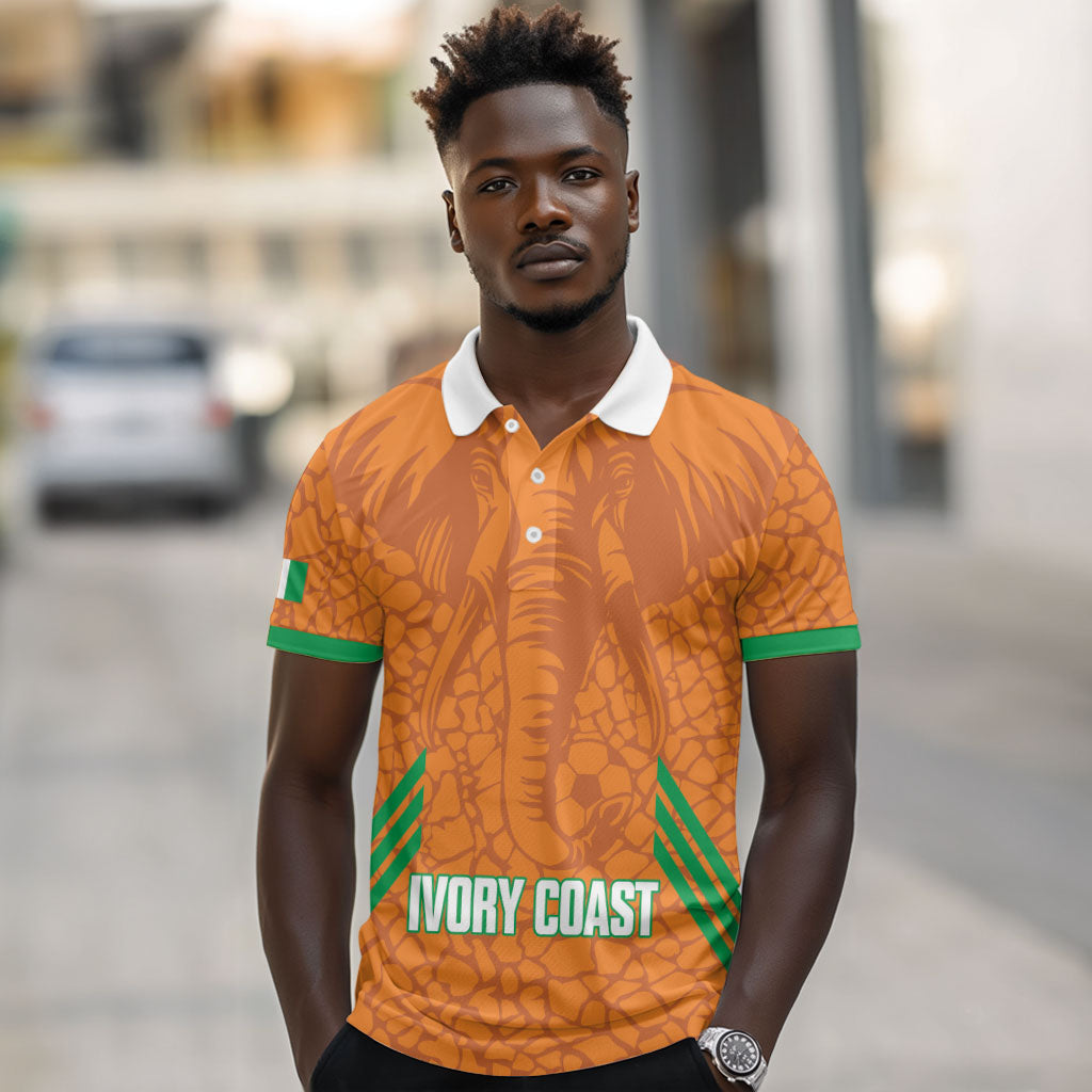 Ivory Coast Football Custom Polo Shirt Les Elephants Dames Skin Style