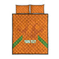Ivory Coast Football Custom Quilt Bed Set Les Elephants Dames Skin Style