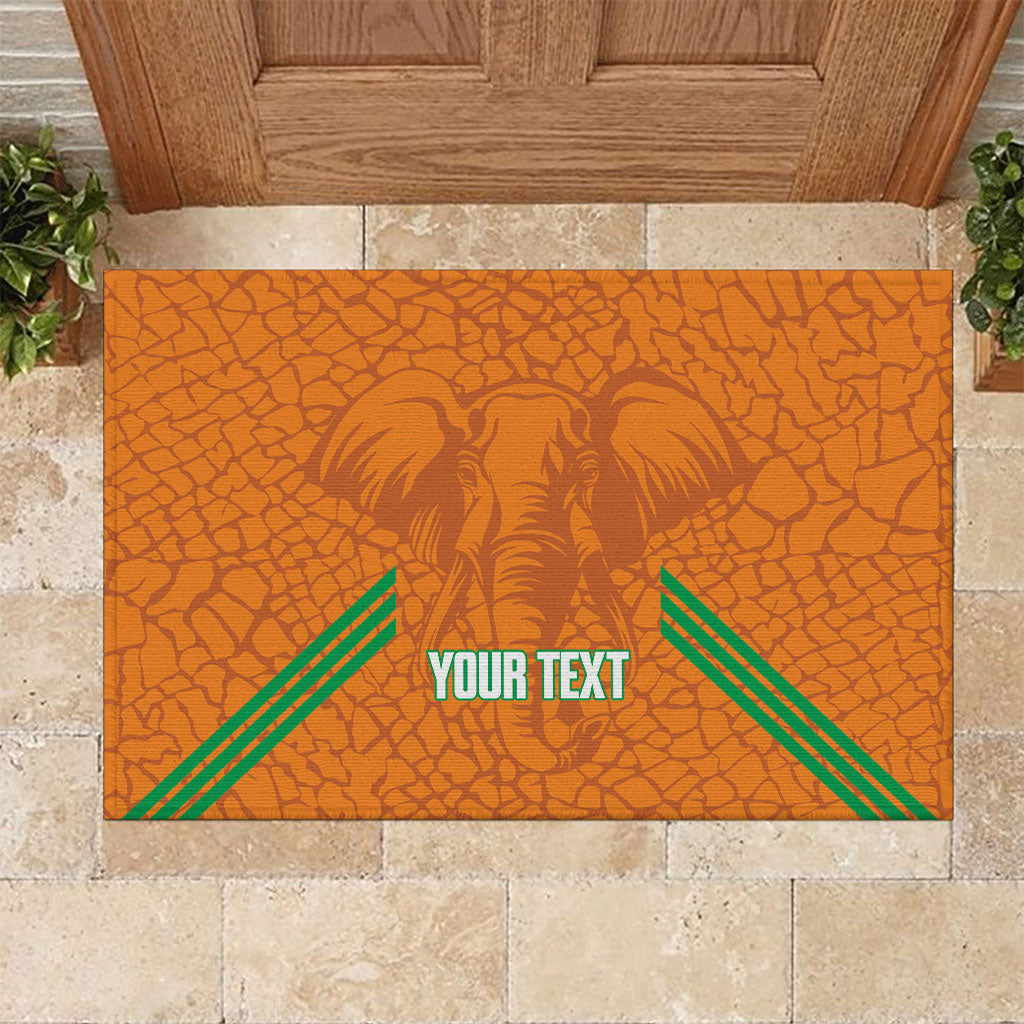 Ivory Coast Football Custom Rubber Doormat Les Elephants Dames Skin Style