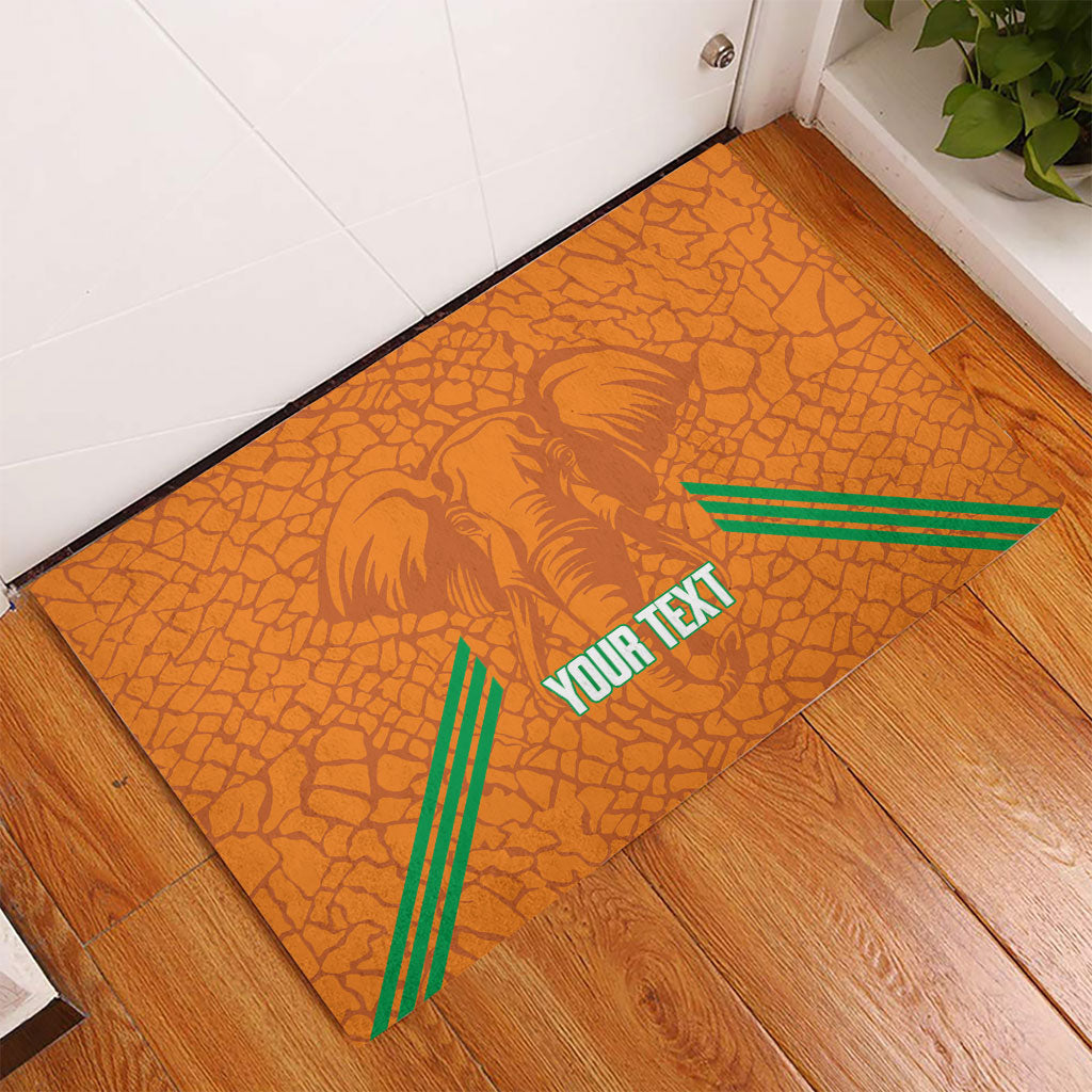 Ivory Coast Football Custom Rubber Doormat Les Elephants Dames Skin Style