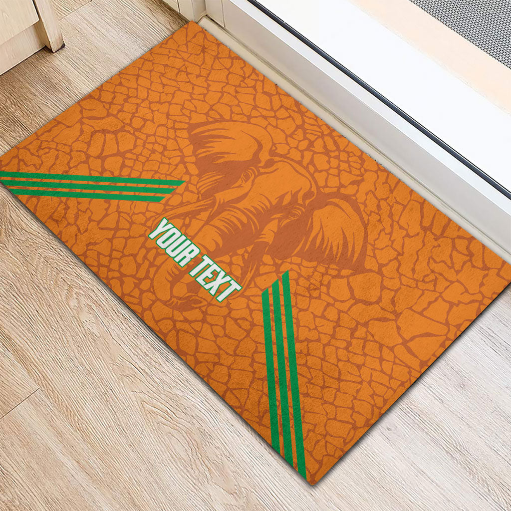 Ivory Coast Football Custom Rubber Doormat Les Elephants Dames Skin Style