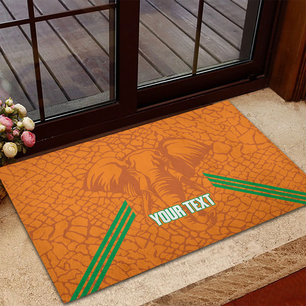 Ivory Coast Football Custom Rubber Doormat Les Elephants Dames Skin Style