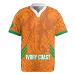 Ivory Coast Football Custom Rugby Jersey Les Elephants Dames Skin Style