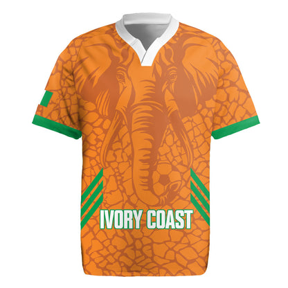 Ivory Coast Football Custom Rugby Jersey Les Elephants Dames Skin Style