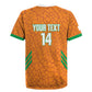 Ivory Coast Football Custom Rugby Jersey Les Elephants Dames Skin Style