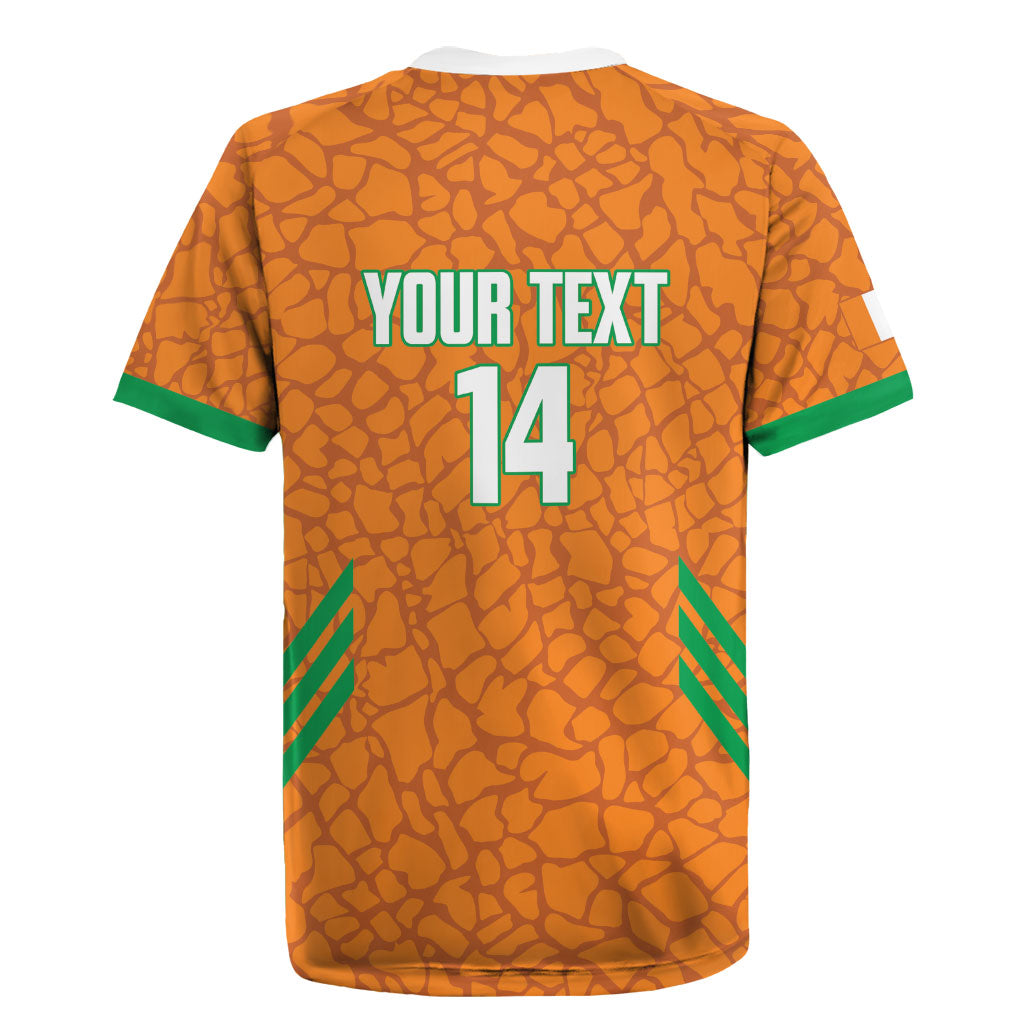 Ivory Coast Football Custom Rugby Jersey Les Elephants Dames Skin Style