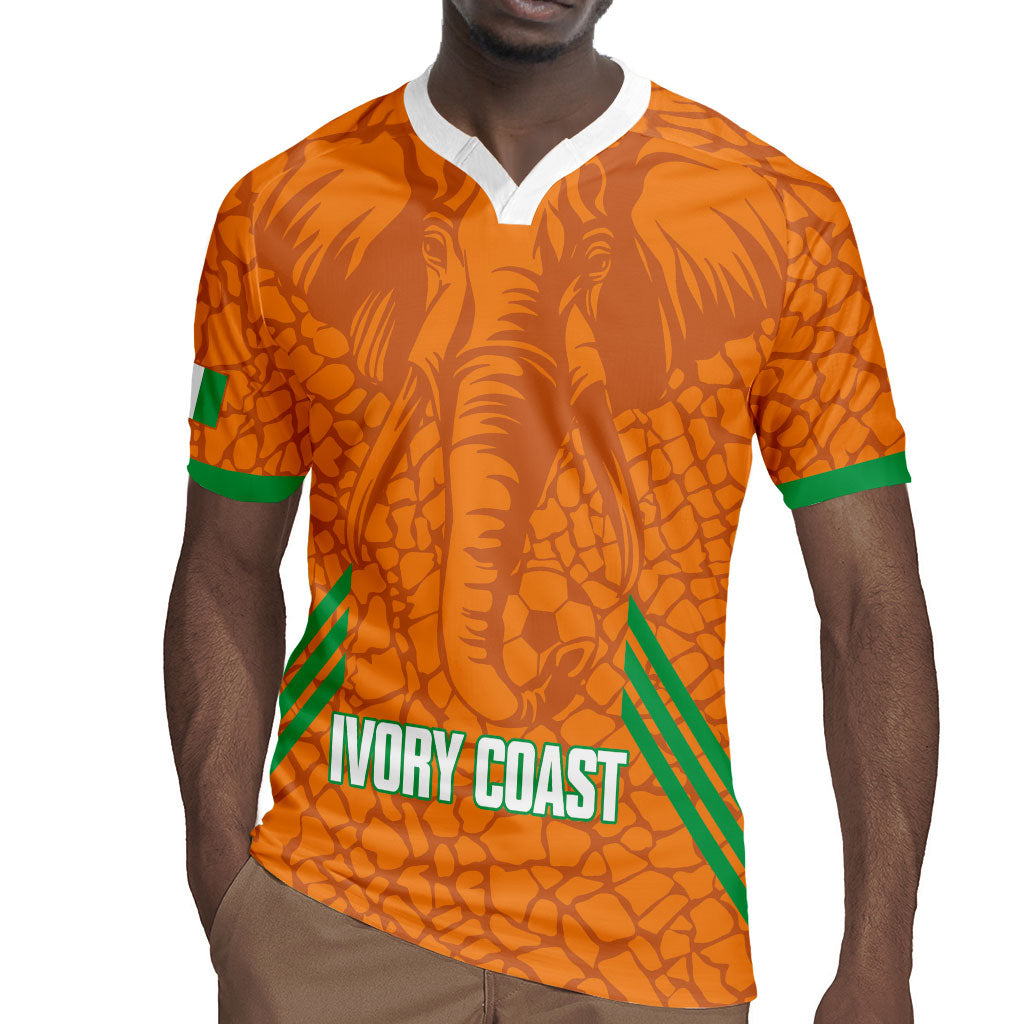 Ivory Coast Football Custom Rugby Jersey Les Elephants Dames Skin Style
