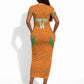 Ivory Coast Football Custom Short Sleeve Bodycon Dress Les Elephants Dames Skin Style