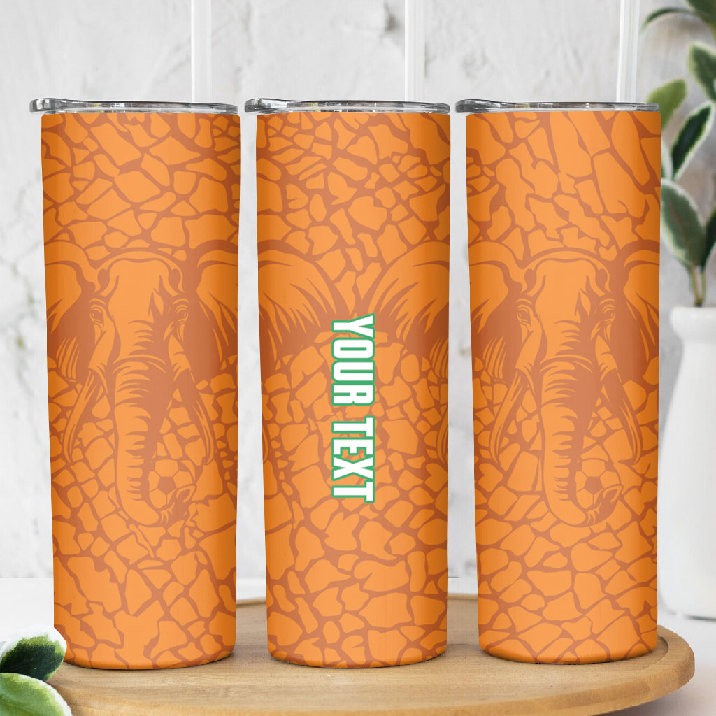 Ivory Coast Football Custom Skinny Tumbler Les Elephants Dames Skin Style