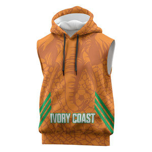 Ivory Coast Football Custom Sleeveless Hoodie Les Elephants Dames Skin Style