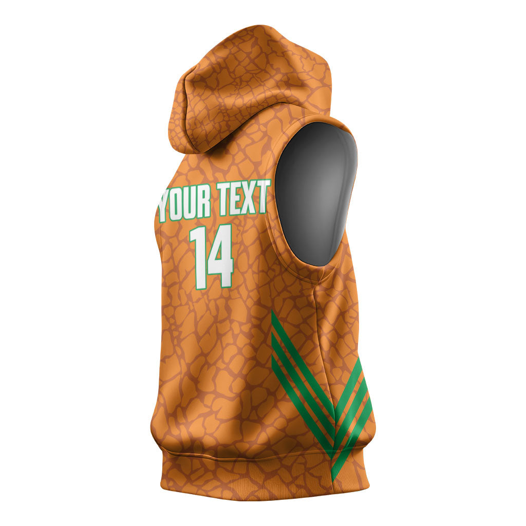 Ivory Coast Football Custom Sleeveless Hoodie Les Elephants Dames Skin Style