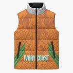 Ivory Coast Football Custom Sleeveless Puffer Jacket Les Elephants Dames Skin Style