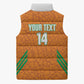 Ivory Coast Football Custom Sleeveless Puffer Jacket Les Elephants Dames Skin Style