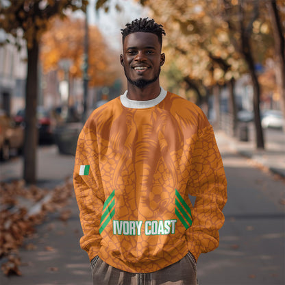 Ivory Coast Football Custom Sweatshirt Les Elephants Dames Skin Style