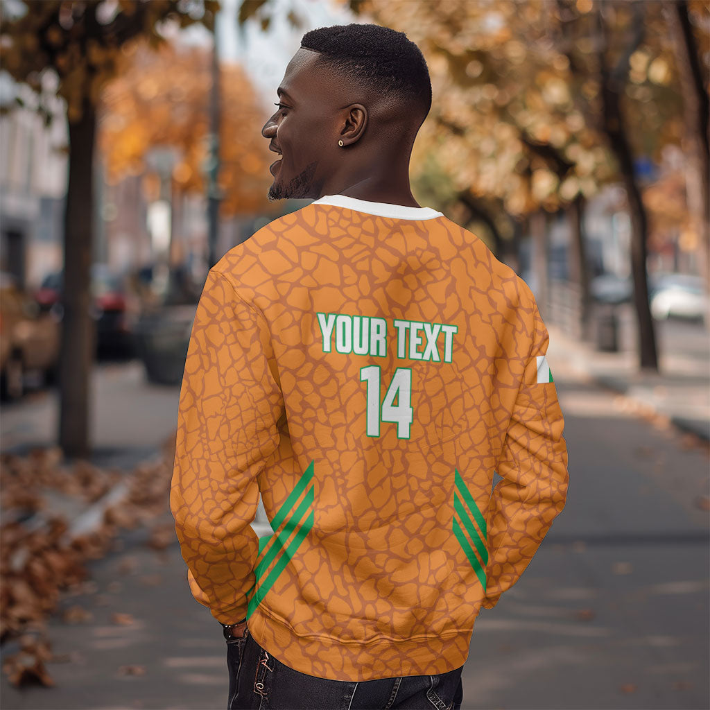 Ivory Coast Football Custom Sweatshirt Les Elephants Dames Skin Style