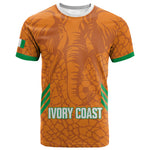 Ivory Coast Football Custom T shirt Les Elephants Dames Skin Style