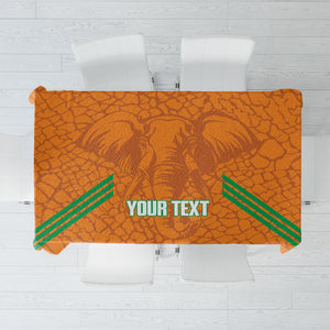 Ivory Coast Football Custom Tablecloth Les Elephants Dames Skin Style