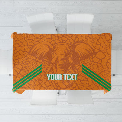 Ivory Coast Football Custom Tablecloth Les Elephants Dames Skin Style