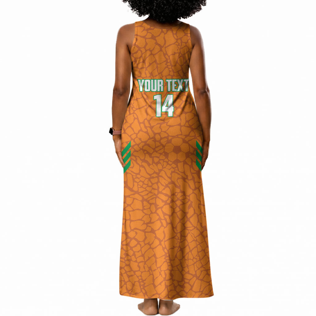 Ivory Coast Football Custom Tank Maxi Dress Les Elephants Dames Skin Style