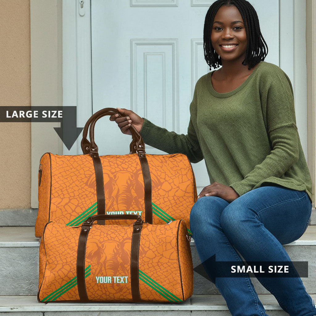 Ivory Coast Football Custom Travel Bag Les Elephants Dames Skin Style