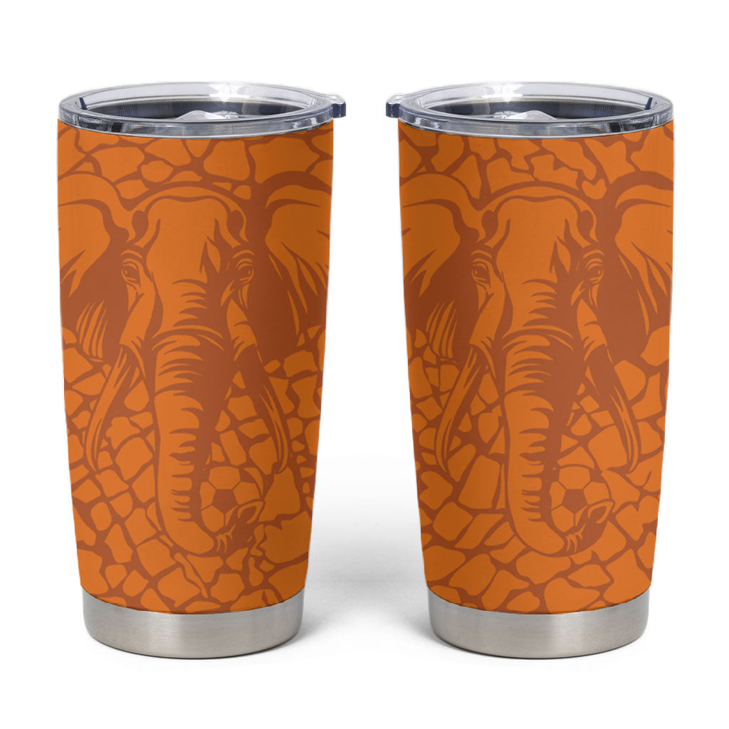 Ivory Coast Football Custom Tumbler Cup Les Elephants Dames Skin Style