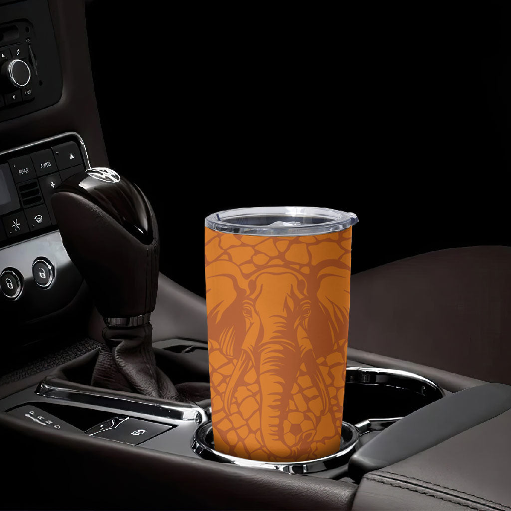 Ivory Coast Football Custom Tumbler Cup Les Elephants Dames Skin Style