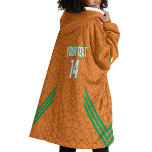 Ivory Coast Football Custom Wearable Blanket Hoodie Les Elephants Dames Skin Style