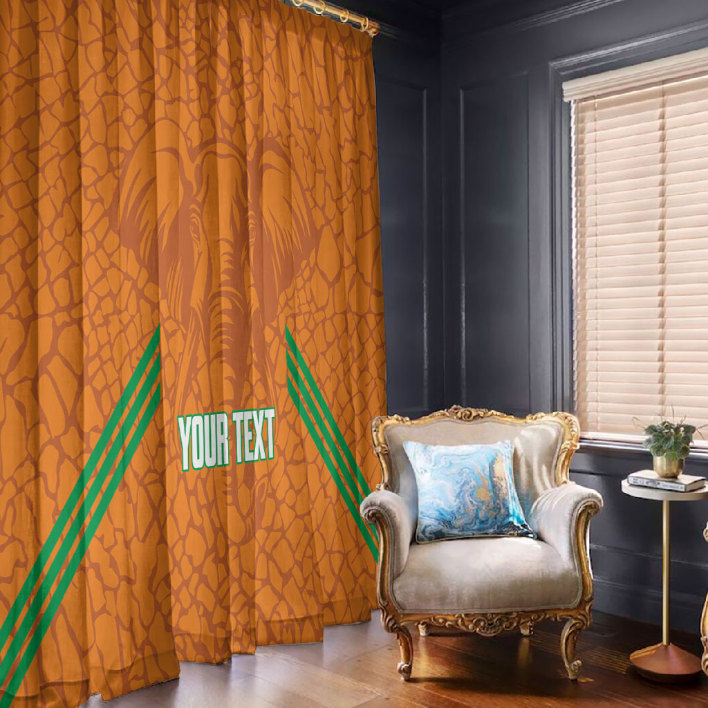 Ivory Coast Football Custom Window Curtain Les Elephants Dames Skin Style