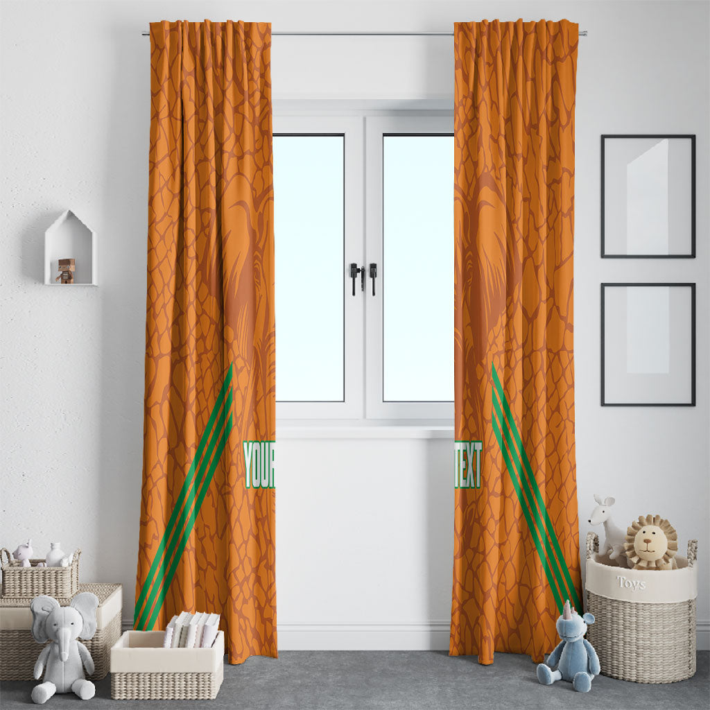 Ivory Coast Football Custom Window Curtain Les Elephants Dames Skin Style