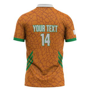 Ivory Coast Football Custom Zipper Polo Shirt Les Elephants Dames Skin Style