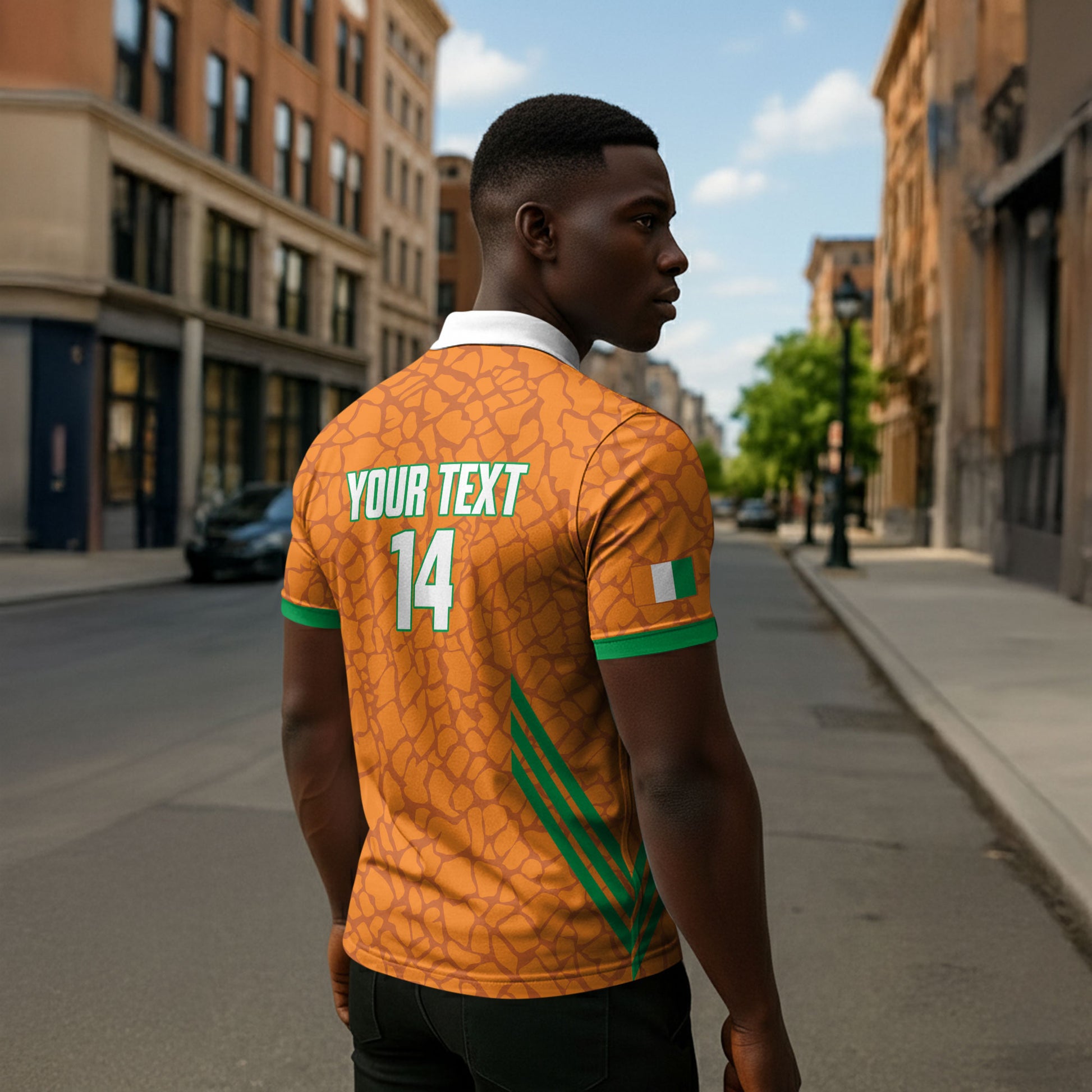 Ivory Coast Football Custom Zipper Polo Shirt Les Elephants Dames Skin Style