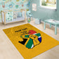 Personalised South Africa Area Rug African Pattern Happy Freedom Day Yellow Version