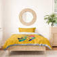 Personalised South Africa Bedding Set African Pattern Happy Freedom Day Yellow Version