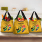 Personalised South Africa Grocery Bag African Pattern Happy Freedom Day Yellow Version