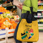 Personalised South Africa Grocery Bag African Pattern Happy Freedom Day Yellow Version