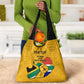 Personalised South Africa Grocery Bag African Pattern Happy Freedom Day Yellow Version