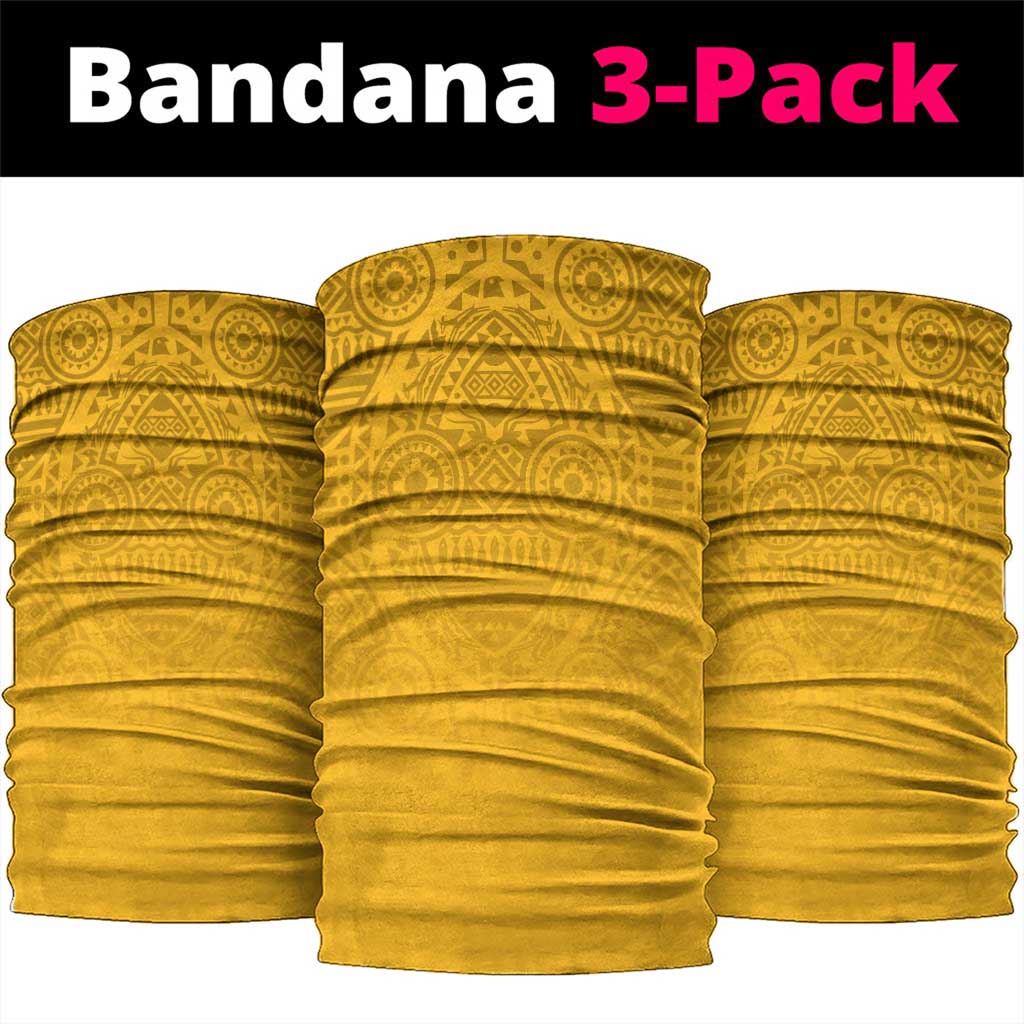 South Africa Neck Gaiter African Pattern Happy Freedom Day Yellow Version - African Pride