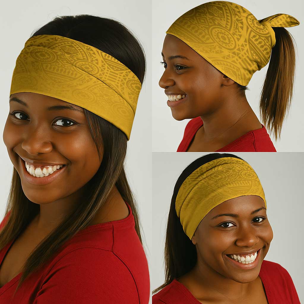 South Africa Neck Gaiter African Pattern Happy Freedom Day Yellow Version - African Pride