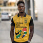 Personalised South Africa Polo Shirt African Pattern Happy Freedom Day Yellow Version