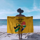 Personalised South Africa Sarong African Pattern Happy Freedom Day Yellow Version