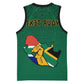 Personalised South Africa Basketball Jersey African Pattern Happy Freedom Day Green Version - African Pride