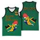 Personalised South Africa Basketball Jersey African Pattern Happy Freedom Day Green Version - African Pride