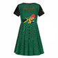 Personalised South Africa Kid Short Sleeve Dress African Pattern Happy Freedom Day Green Version
