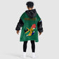 Personalised South Africa KId Wearable Blanket Hoodie African Pattern Happy Freedom Day Green Version