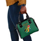 Personalised South Africa Shoulder Handbag African Pattern Happy Freedom Day Green Version