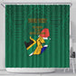 Personalised South Africa Shower Curtain African Pattern Happy Freedom Day Green Version
